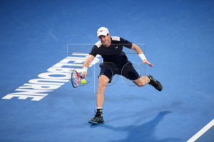 Andy Murray of Britain in action during his first round match against Roberto Bautista Agut of Spain at the Australian Open tennis tournament in Melbourne, Australia, 14 January 2019. EPA-EFE/LUKAS COCH AUSTRALIA AND NEW ZEALAND OUT