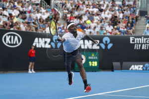 Frances Tiafoe of the USA in action during his round three men's singles match against Andreas Seppi of Italy at the Australian Open Grand Slam tennis tournament in Melbourne, Australia, 18 January 2019.  EPA-EFE/RITCHIE TONGO