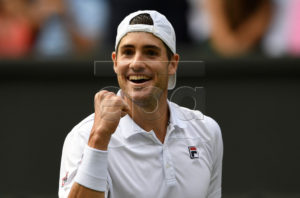 John Isner of the United States reacts during his semi final match against Kevin Anderson of South Africa at the Wimbledon Championships at the All England Lawn Tennis Club, in London, Britain, 13 July 2018  EPA-EFE/NEIL HALL EDITORIAL USE ONLY/NO COMMERCIAL SALES
