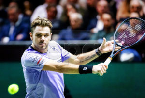Stan Wawrinka of Switzerland in action against Benoit Paire of France during their first round match at the ABN AMRO World Tennis Tournament in Rotterdam, Netherlands, 11 February 2019. EPA-EFE/ROBIN VAN LONKHUIJSEN
