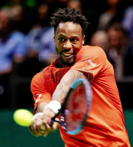Gael Monfils of France during the final against Stan Wawrinka of Switzerland at the ABN AMRO World Tennis Tournament in Rotterdam, The Netherlands, 16 February 2019. EPA-EFE/Robin van Lonkhuijsen