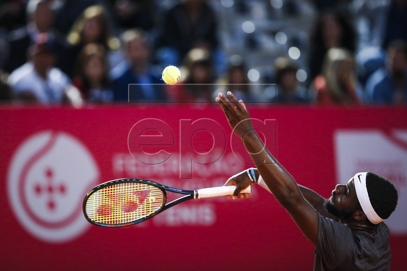 Frances Tiafoe of the USA in action during his  match  against Hoshihito Nishioka of Japan at the Estoril Open Tennis tournament , in Cascais, near Lisbon, Portugal, 02 May 2019.  EPA-EFE/RODRIGO ANTUNES