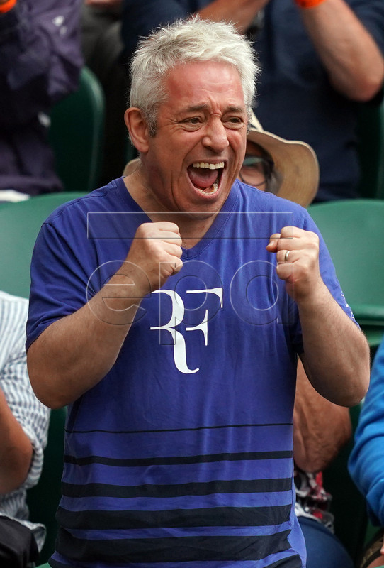 Speaker of the House of Commons John Bercow on Centre Court during the Wimbledon Championships at the All England Lawn Tennis Club, in London, Britain, 06 July 2019. EPA-EFE/WILL OLIVER EDITORIAL USE ONLY/NO COMMERCIAL SALES